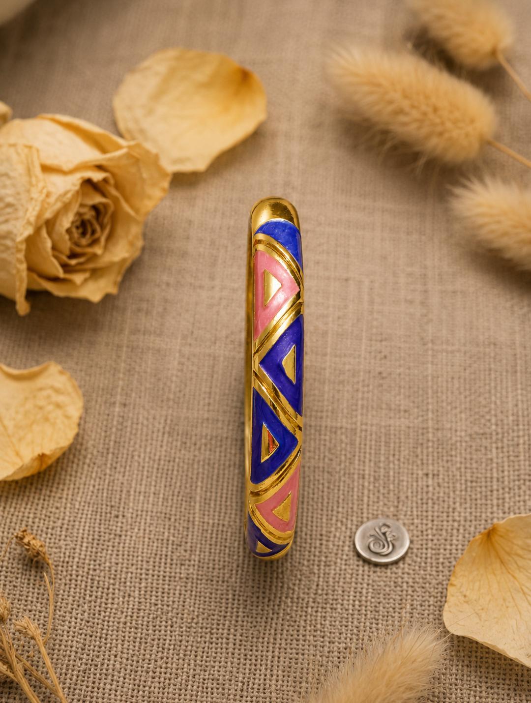 Enamel Bracelet (Blue, Peach colour)