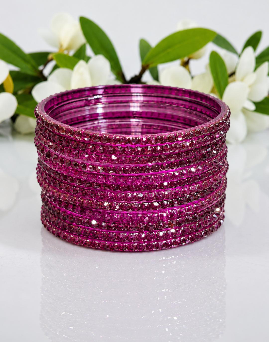 Jelly Set of 12 Stone Studded Bangle