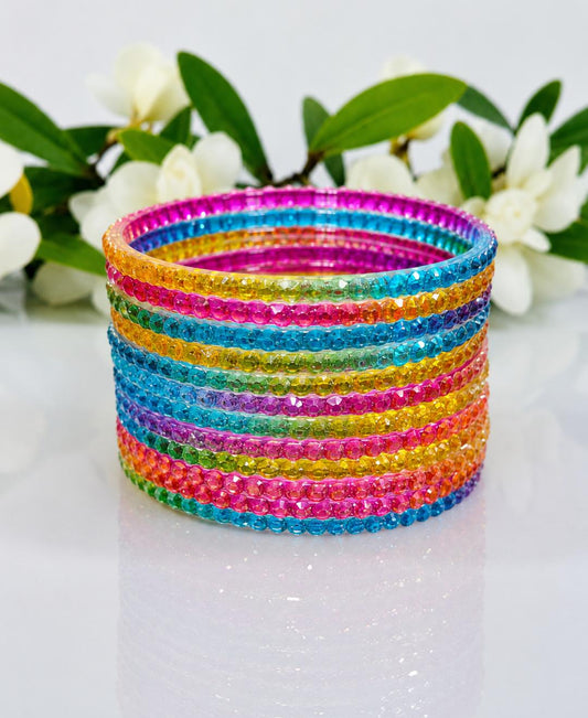 Jelly Set of 12 Stone Studded Bangle